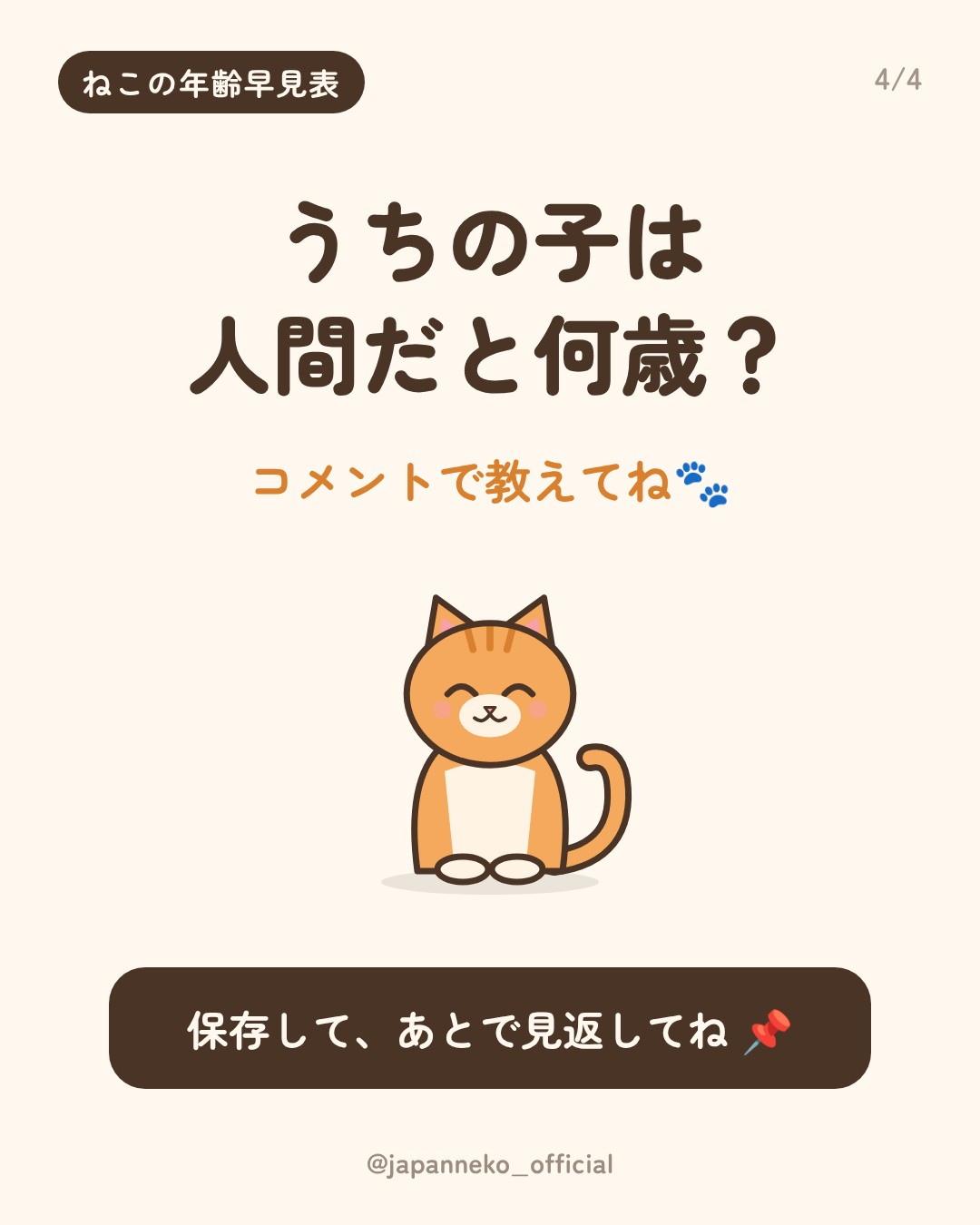 猫の年齢を人間に換算すると何歳？早見表にまとめました。（4枚目）